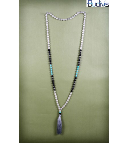 Beaded Tassel Necklace Crystal