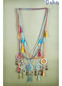 Image of Long Crystal Tassel Necklaces Dreamcatcher Costume Jewellery Source: CV.Budivis in Bali, Indonesia
