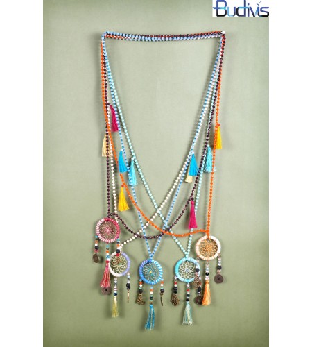 Long Crystal Tassel Necklaces Dreamcatcher