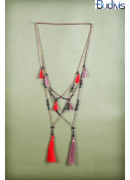 wholesale Long Beaded Layered Tassel Necklaces, Costume Jewellery