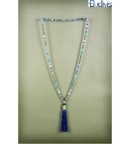 Long Antique Crystal Tassel Necklace