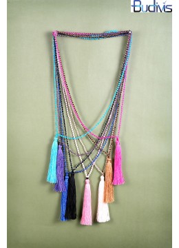 Image of Long Crystal Tassel Necklace Costume Jewellery Source: CV.Budivis in Bali, Indonesia