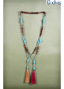 wholesale bali Long Gemstones Comb Necklace, Costume Jewellery