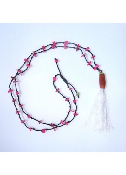 wholesale bali Beaded Stone Tassel Necklace, Costume Jewellery