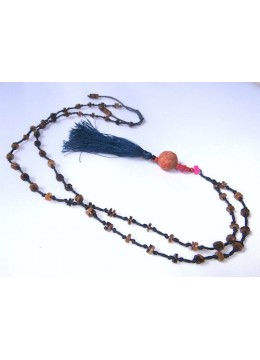 wholesale bali Beaded Stone Tassel Necklace, Costume Jewellery