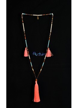 Image of Long Beaded Crystal Tassel Necklaces Costume Jewellery Source: CV.Budivis in Bali, Indonesia