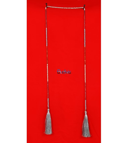 Long Beaded Crystal Lariat Tassel Necklaces