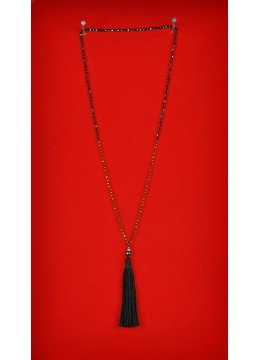 wholesale bali Long Beaded Tassel Necklaces with Black Pearl, Costume Jewellery