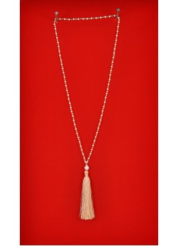 wholesale bali Long Beaded Tassel Necklaces with White Pearl, Costume Jewellery