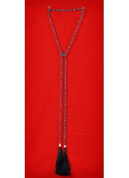 wholesale bali Long Beaded Lariat Tassel Necklace Black Pearl, Costume Jewellery