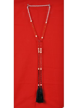 Image of Long Beaded Lariat Tassel Necklace with Pearl Costume Jewellery Source: CV.Budivis in Bali, Indonesia