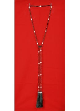 wholesale bali Long Beaded Lariat Tassel Necklace with Pearl, Costume Jewellery