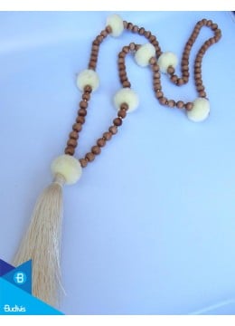 wholesale bali Hand Knotted Long Wooden Tassel Necklaces, Costume Jewellery