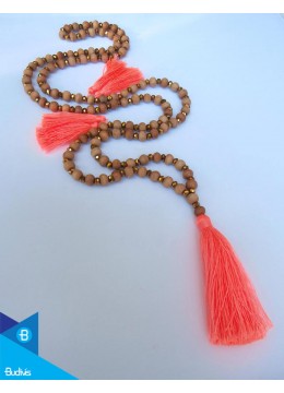 Image of Hand Knotted Long Wooden Tassel Necklaces Costume Jewellery Source: CV.Budivis in Bali, Indonesia