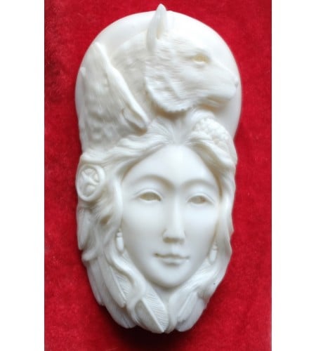 Affordable Bali Bone Carved Pendant Spirit Model