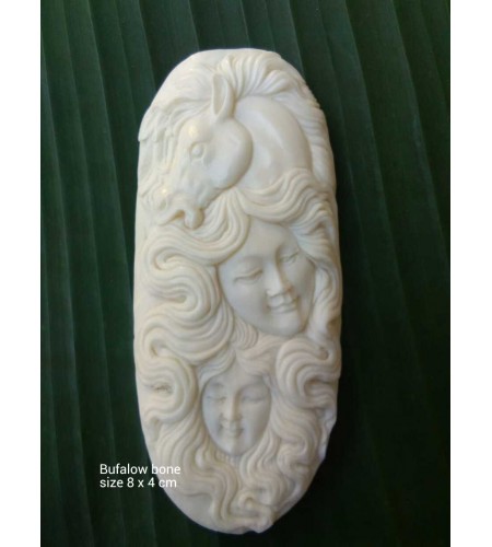 Manufacturer Bali Ox Bone Carved Carved Pendant Spirit Model