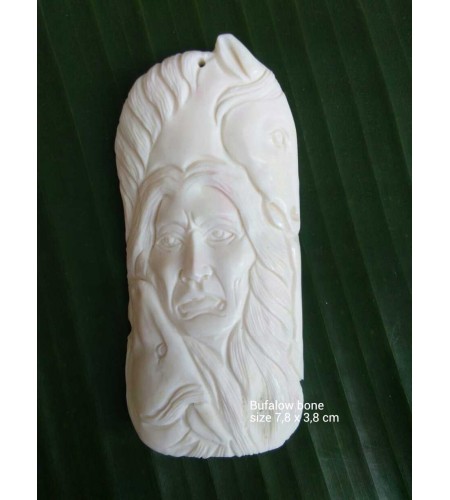 Bali Ox Bone Carved Pendant Spirit Model