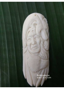 wholesale bali Factory Price Bali Spirit Bone Carved Natural Pendant, Costume Jewellery