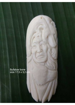 wholesale bali Manufacturer Bali Spirit Bone Carved Natural Pendant, Costume Jewellery