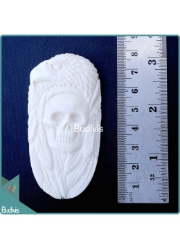 wholesale bali Skull And Eagle Style Ox Bone Carved Spirit Model, Costume Jewellery