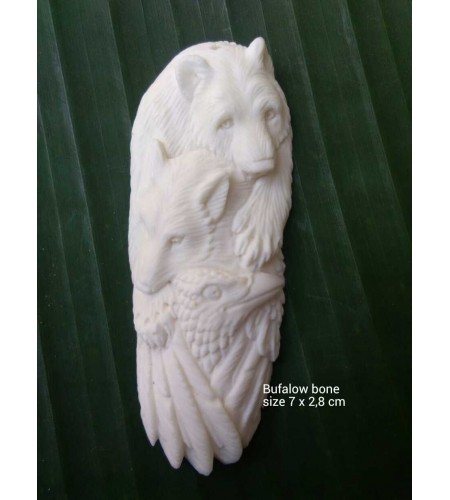 Low Price Bali Ox Bone Carved Pendant In Handmade