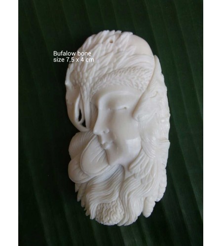 Affordable Bali Spirit Bone Carved Natural Pendant