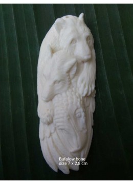 wholesale bali Direct Artist Bali Ox Bone Carved Carved Pendant, Costume Jewellery