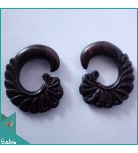 Direct Crafter Bali Wooden Earring Body Piercing C Style
