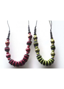 wholesale bali Wood Beads Colour Necklace, Costume Jewellery
