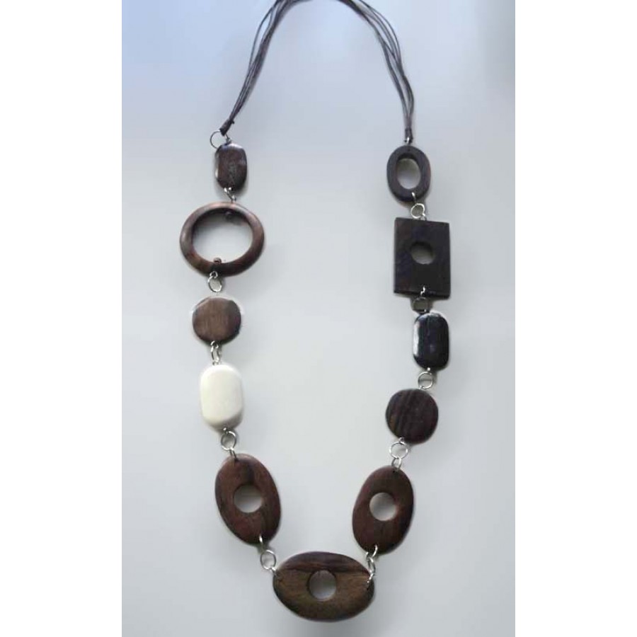 Sono Wood Combined Necklace