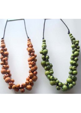 Image of Wood Beads Colour Necklace Costume Jewellery Source: CV.Budivis in Bali, Indonesia