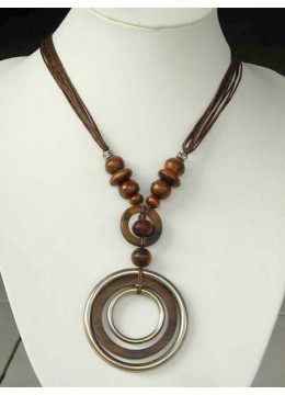 wholesale bali Natural Beaded Wood Necklace, Costume Jewellery
