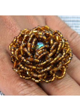 wholesale bali Ring Beaded Flower, Costume Jewellery