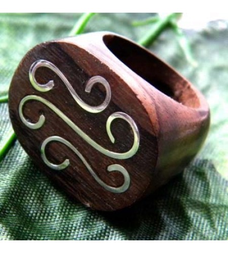 Wooden Ring Stainless