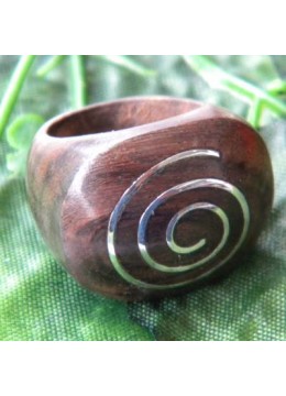wholesale bali Natural Wood Ring Stainless, Costume Jewellery