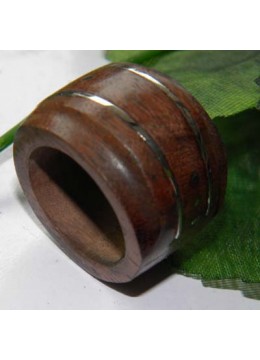 wholesale bali Natural Wood Ring Stainless, Costume Jewellery