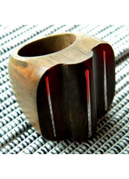wholesale bali Wooden Ring Stainless, Costume Jewellery