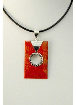 wholesale bali Bali Red Coral Pendant With Silver 925 Wholesale, Costume Jewellery