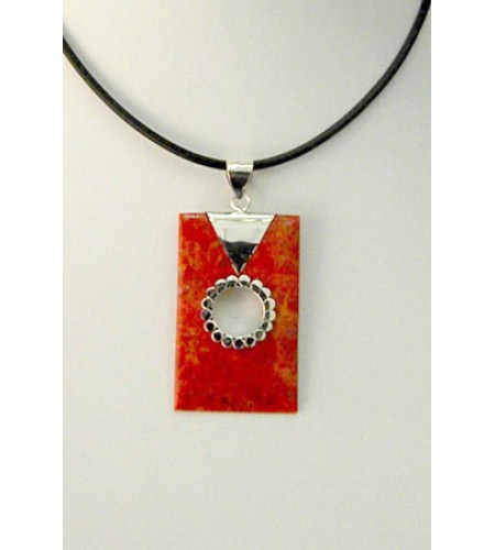 Bali Red Coral Pendant With Silver 925 Wholesale