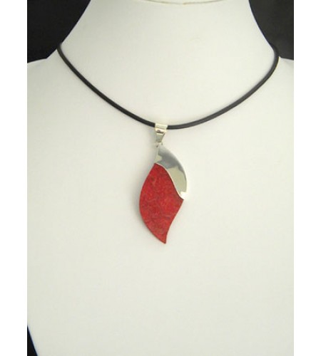 Beautiful Red Coral Pendant With Silver 925 Wholesale