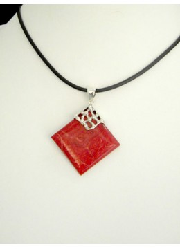 wholesale bali Red Coral Pendant With Silver Jewelry 925 Wholesale, Costume Jewellery