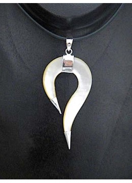 wholesale bali Mop Sea Shell Pendant With Sterling Silver Pendant 925 From Artisans, Costume Jewellery