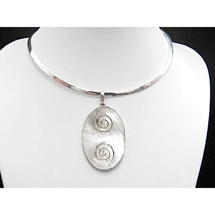 Affordable Pendant Seashell Carving Sterling Silver 925