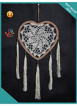 wholesale bali Heart Style Crocheted Wall Hanging Boho Dream Catcher, Dream Catchers