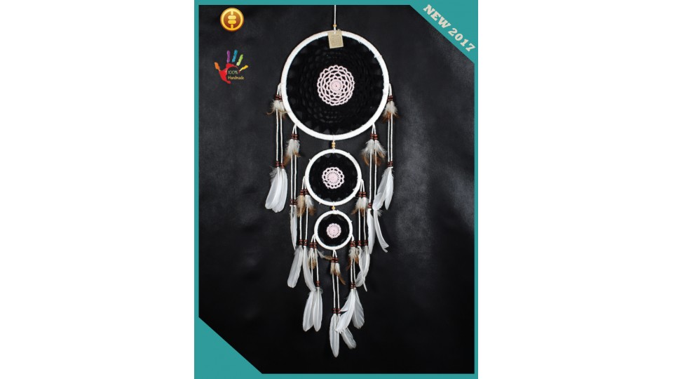 Bali Handmade Triple Dream Catcher, Dreamcatcher, Dreamcatcherss