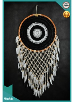 wholesale bali Wholesale Large Rattan Combi Colour Hanging Dreamcatcher Crocheted, Dream Catchers