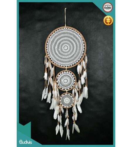 Direct Artisan Triple Hanging Dreamcatcher Crocheted