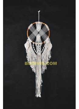 wholesale bali Medium Size Rattan Macrame Wall Hanging Dreamcatcher Best Top Quality, Dream Catchers