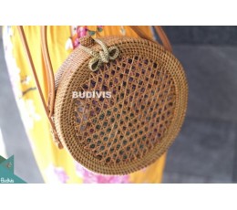 Image of Rattan Grass Bag ,Shoulder Bags With Leather Straps Fashion Bags Source: CV.Budivis in Bali, Indonesia