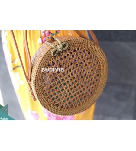 Rattan Grass Bag ,Shoulder Bags With Leather Straps